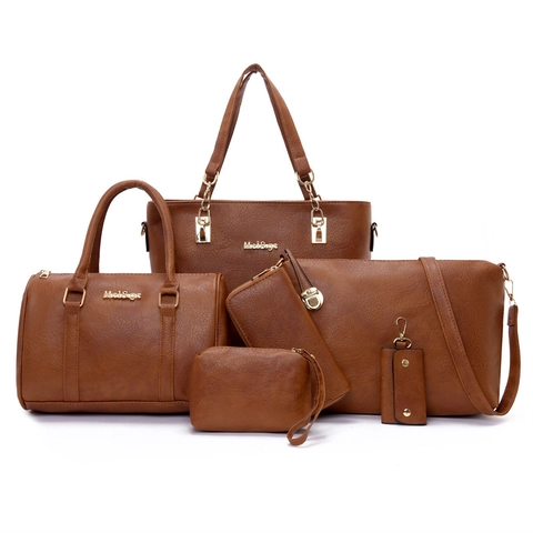 Bolsos de Mujer Grano de Litchi Cuero PU Tote Boston Bandolera Cartera de Mano Diario Commuting Retro Herrajes Dorados