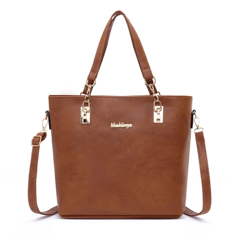 Bolsos de Mujer Grano de Litchi Cuero PU Tote Boston Bandolera Cartera de Mano Diario Commuting Retro Herrajes Dorados