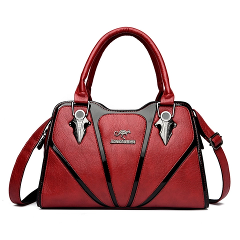 Borsa A Mano Grande In Pelle PU Resistente All'acqua Donna Borsa A Spalla Retro Pendolare Stile Elegante