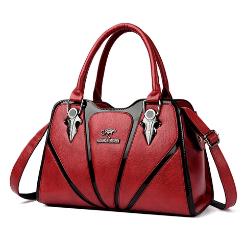 Borsa A Mano Grande In Pelle PU Resistente All'acqua Donna Borsa A Spalla Retro Pendolare Stile Elegante
