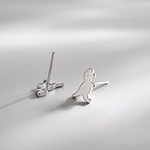 Dinosaur Stud Earrings Copper Plated Animal Shape Minimalist Fashion Jewelry For Women Girls