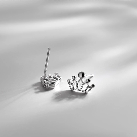 Orecchini A Lobo A Corona Gioielli Cavi Regalo Per Donne Con 925 Sterling Silver Earring Post
