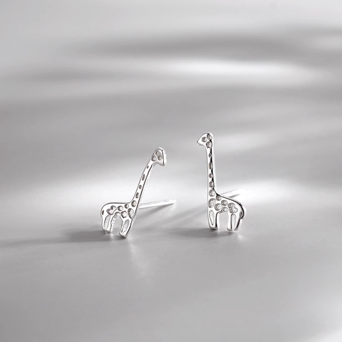 Orecchini A Lobo Giraffa Per Donna Gioielli Animali Con Perno In Argento Sterling 925 Rame Lucidato