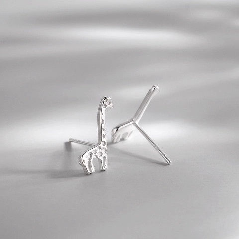 Orecchini A Lobo Giraffa Per Donna Gioielli Animali Con Perno In Argento Sterling 925 Rame Lucidato