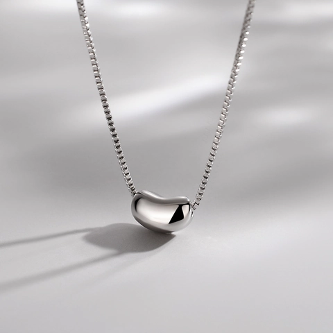 Collana Con Pendente A Chicco Minimalista Gioielli In Rame Lucidato Semplici E Raffinati Per Donna Elegante Catena A Scatola