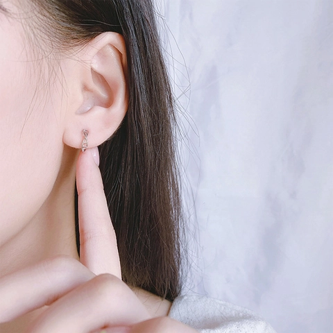 Pendientes De Clip ADN Doble Helice Cobre Geometricos Para Orejas Sin Perforar Joyeria Minimalista Mujer