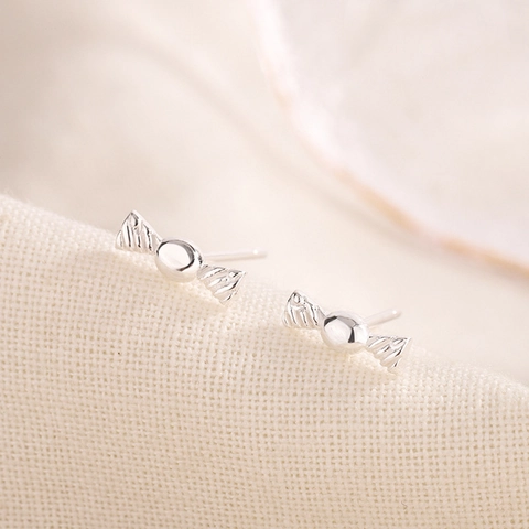 Candy Shape Stud Earrings Copper Electroplated Tiny Sweet Style Jewelry For Women Girls Minimalist Dainty Ear Jewelry