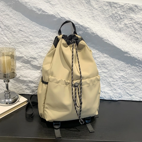 Zaino Con Coulisse In Nylon Impermeabile Leggero Per Viaggi Sport All'aperto Scuola Con Spallacci Regolabili