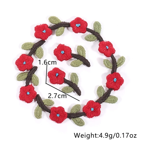 Blumen Bestickte Patches Polyester 3D Handgefertigte Häkelarbeit Für DIY Kleidung Tasche Hut Dekoration Floral Zubehör