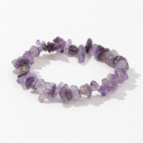 Natural Crystal Agate Gravel Elastic Bracelet Handmade Irregular Stone Beads Hand String For Women Men Daily Jewelry Gift