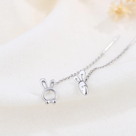 Orecchini Asimmetrici Coniglio Carota Con Perno Argento Sterling 925 Rame Gioielli Di Nicchia Dolce Per Donne
