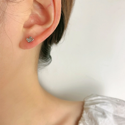 Elegante Schwanen-Ohrstecker Kupfer Zirkonia Eingelegt Mit Schraubverschluss Kugelrückseite Für Damen Mode Schmuck Zubehör