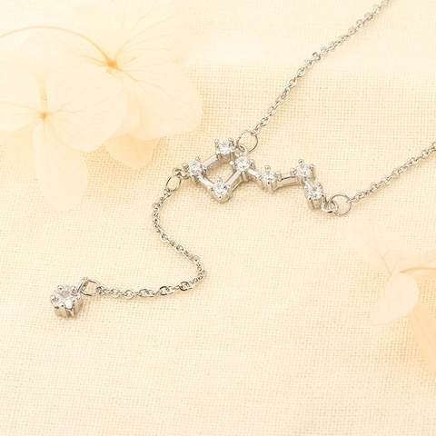 Collana Costellazione Grande Carro Nappa A Forma Di Y Rame Zircone Catena Di Clavicola Delicata Per Le Donne