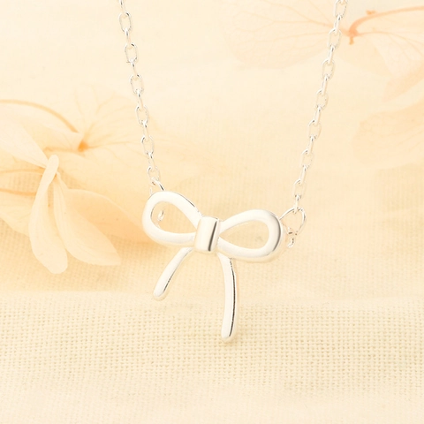 Strik Hanger Ketting Minimalistisch Zilvertint Koper Sleutelbeen Ketting Elegante Sieraden Voor Dames Dagelijks