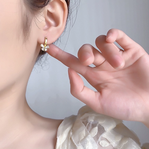 Orecchini Fiocco Farfalla Con Perno In Argento Sterling 925 Zirconia Rame Gioielli Eleganti Stile Coreano Da Donna