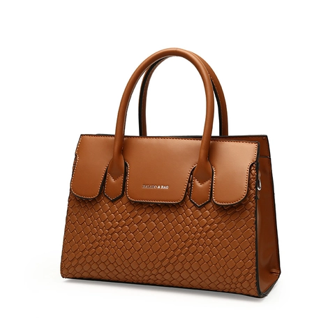 Damen PU Leder Tote Bag Mit Webstruktur Große Kapazität Reißverschluss Elegante Minimale Urban Pendler Handtasche