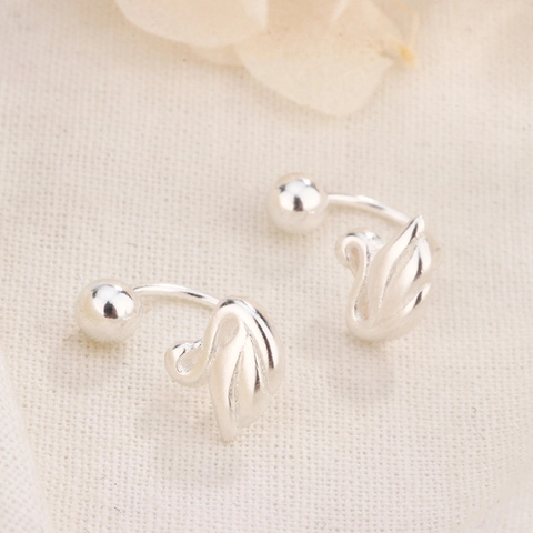 Boucles D'Oreilles Cygne Élégantes En Cuivre Avec Tige En Argent Sterling 925 Forme Animale Bijoux Pour Femmes