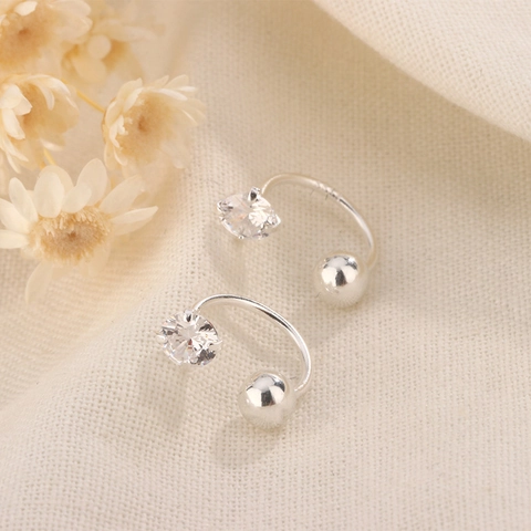 Boucles D'oreilles Puces En Forme De U Minimalistes Cuivre Zircone Cubique Fermoir À Vis Bijoux Géométriques Élégants Pour Femmes