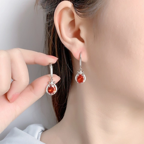 Eleganti Orecchini Pendenti Ovali In Zircone Micro Pave Halo Gancio In Rame Gioielli Da Donna