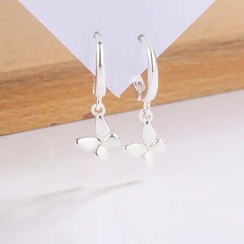 Schmetterling Anhänger Creolen Elegant Minimalistisch Mode Schmuck Für Damen Mädchen