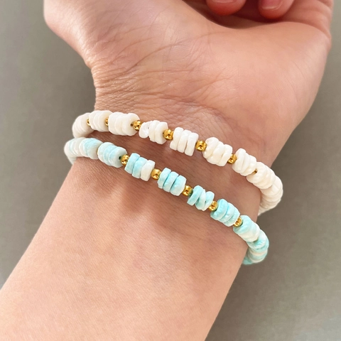 Perlenarmband Für Damen Edelstahl Muschelperlen Boho Verstellbar Elegant Handgefertigt Schmuck Geschenk