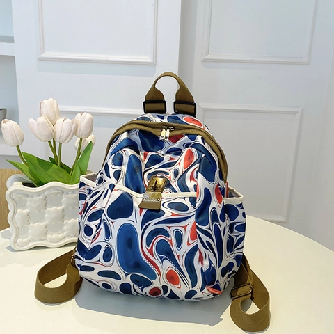 Fashion Printed Oxford Cloth Backpack For Women Casual Travel Outdoor Daypack With Floral Leopard Elephant Patterns Lady Gift