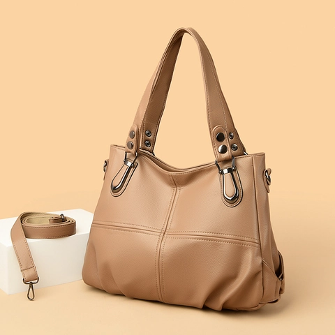 Dames Grote Capaciteit Tote Bag Lychee Patroon PU Leer Elegante Handtas Schoudertas Multi Pocket Urban Simple Veelzijdig
