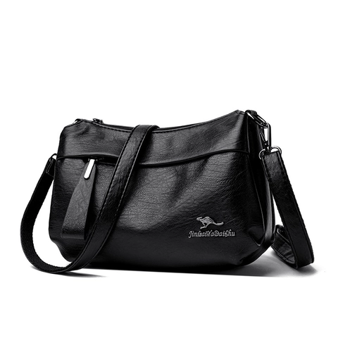 Women Crossbody Bag PU Leather Textured Zipper Shoulder Bag Large Capacity Daily Casual Elegant Trendy Handbag