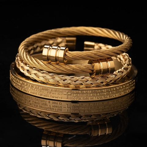 Bracciale In Acciaio Inossidabile Numeri Romani Punk Cavo In Acciaio Design Cinturino Orologio Lusso Uomo