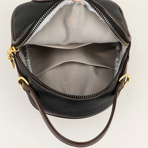 Borsa a Secchiello Moda Donna in Pelle PU Motivo Lychee Borsa a Tracolla Con Tracolla Regolabile Borsa Casual Quotidiana