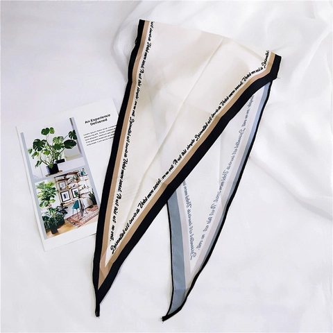 Sciarpa Di Raso Lunga E Stretta In Stile Francese Per Donna Elegante Fascia Per Capelli In Raso Twilly