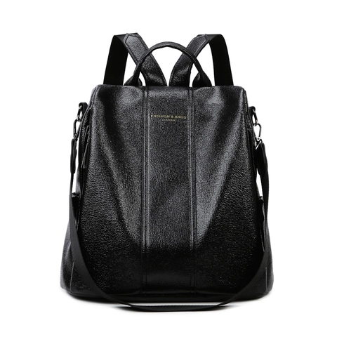 Sac À Dos Femme Cuir PU Antivol Mode Multifonctionnel Sac À Bandoulière Voyage Style Coréen Sac À Main