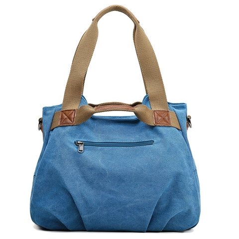 Damen Mode Leinwand Tote Bag Große Kapazität Handtasche Minimalistisch Kontrastnähte Umhängetasche Mit Verstellbarem Riemen Lässige Arbeit Reisetasche