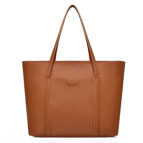 Borsa Tote Da Donna E Borsa A Tracolla E Portafoglio E Porta Carte Trama Litchi Grande Capacità Minimalista Borse In Pelle PU
