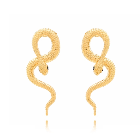 Orecchini Pendenti A Serpente Lega Vintage Moda Forma Animale Occhi Di Strass Con Perno In Acciaio Inossidabile