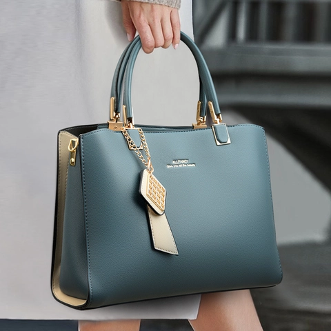 Damen Handtasche PU Leder Lychee Muster Henkeltasche Große Kapazität Schulter Umhängetasche Vintage Stil Damen Tote Bag