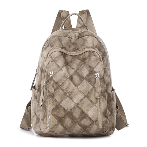 Zaino Da Donna Pelle PU Trapuntata Grande Capacità Antifurto Tasche Multiple Borsa Da Viaggio Scuola Casual Versatile
