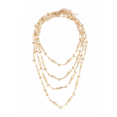 Multi Layer Tropische Fische Statement Halskette Zinklegierung Ozean Stil Layered Anhänger Für Damen