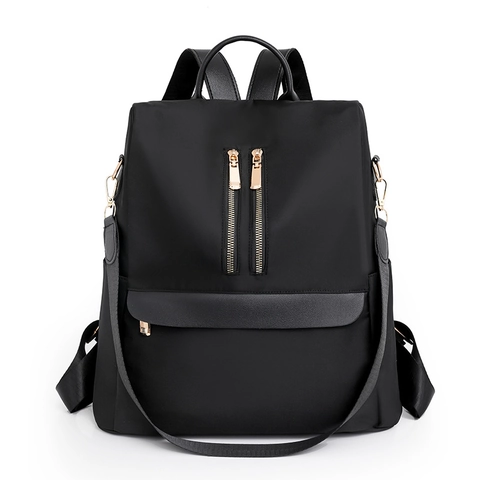 Zaino Antifurto Alla Moda Da Donna Nylon Impermeabile Grande Capacità Viaggio Scuola Borsa A Tracolla Multitasche Leggero