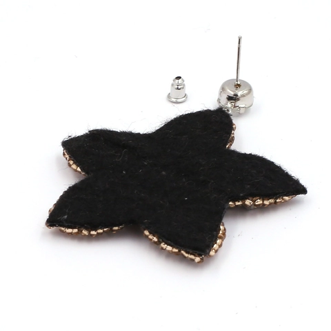 Boucles D'oreilles Étoile Faites À La Main Avec Perles De Cristal Et Broderie Bijoux De Style Bohème Pour Femmes