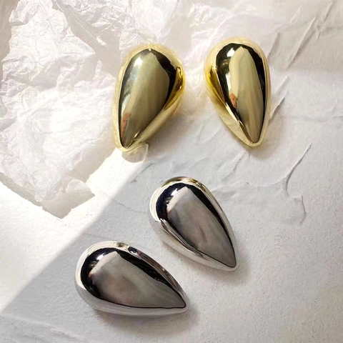 Orecchini A Goccia In Rame Lucido Geometrici Minimalisti Gioielli Metallici Di Tendenza Per Donna Moda