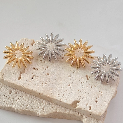 Sonnenblumen Ohrstecker Kupfer Hohl Blume Minimalistisch Schick Mode Schmuck Geschenk Für Damen