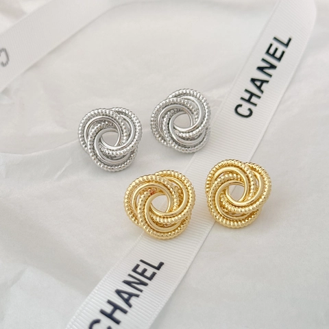 Orecchini Minimalisti In Rame Con Nodo Intrecciato Geometrico Irregolare Con 925 Sterling Silver Earring Post Donna