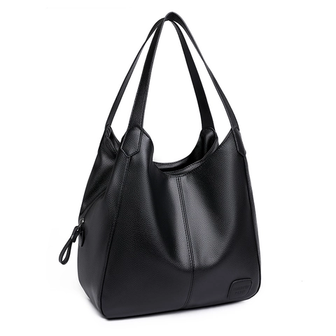 Bolso Tote De Gran Capacidad De Cuero PU Granulado Para Mujer Material Suave Simple Moderno Bolso De Hombro Diario