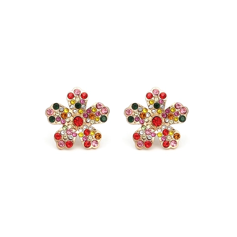 Orecchini A Lobo Fiore Lega Strass Perla Artificial Dolce Stile Coreano Moda Gioielli Accessori Per Donne