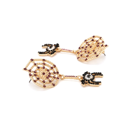 Halloween Spinnenweb Drop Oorbellen Legering Rijststeen Gothic Retro Insecten Sieraden Voor Vrouwen