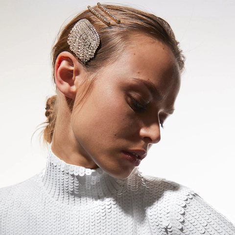 Pinzas Para El Cabello Vintage Con Borlas De Strass Metal Dorado Geométrico Pasadores Brillantes Tocado Moda Para Mujeres Niñas
