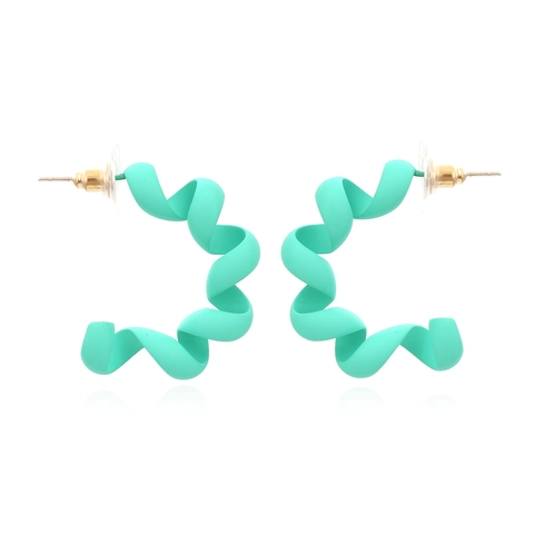 Orecchini A Cerchio A Forma Di C A Spirale Retro Lega Verniciata Opaca Geometrici Intrecciati Gioielli Per Donna