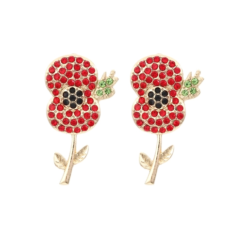 Blumen Blatt Stecker Ohrringe Zinklegierung Straß Statement Vintage Pastoraler Floraler Schmuck Accessoires Für Damen