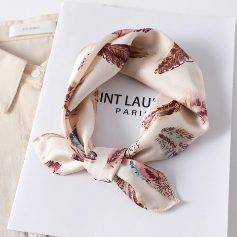 Piccolo Foulard Di Raso Quadrato Da Donna In Raso Sintetico Stampato Foulard Per Il Collo Accessorio Per Borsa Vintage Elegante